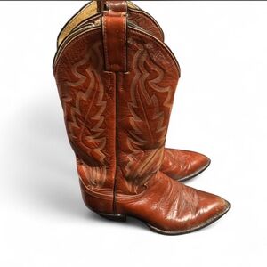 Justin Boots Men's Brown Leather Western Cowboy Boots UNISEX